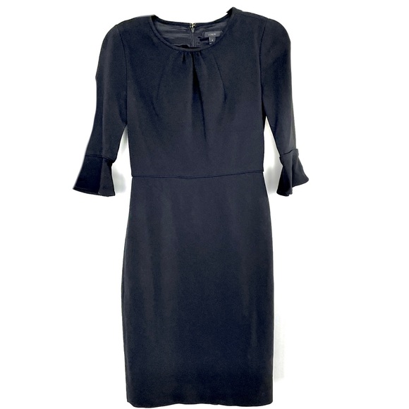 J.Crew Bell-sleeve sheath in stretch ponte dress - Picture 5 of 6